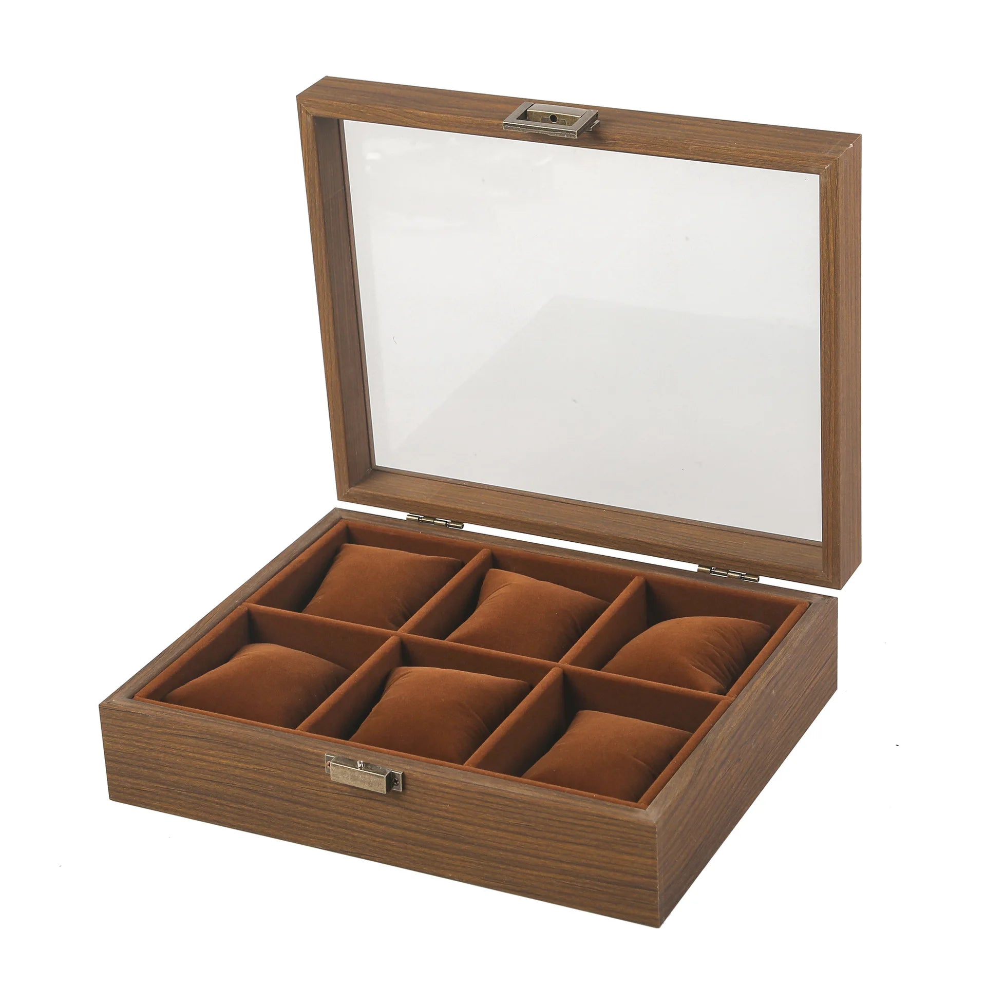 Elegant Wooden Jewelry & Watch Storage Box for Couples