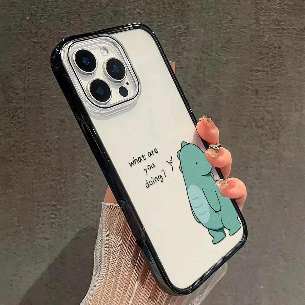 Couple Matching Cute Dinosaur iPhone Case - Fun & Protective