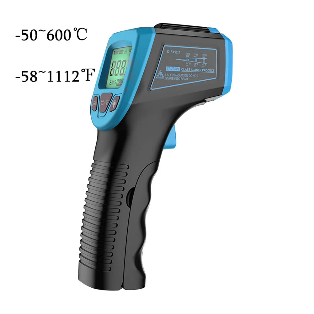 Digital Infrared Thermometer -50 to 600°C | Non-Contact Temperature Scanner