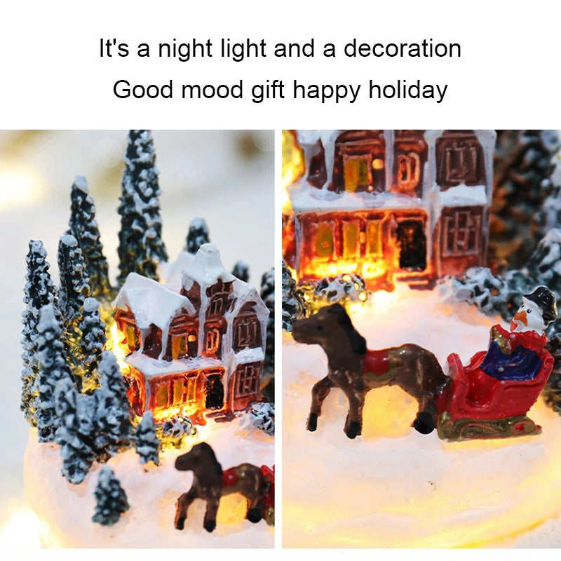 Enchanting Christmas House LED Night Light - Perfect Holiday Decor