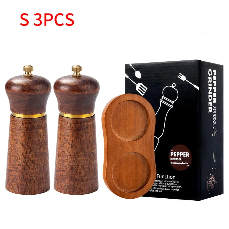 Antique Wood Pepper Mill - Stylish Salt and Pepper Grinder