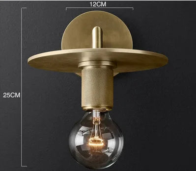 Modern Bronze LED Wall Lamp - Scandinavian Design for Bedroom & Living Room