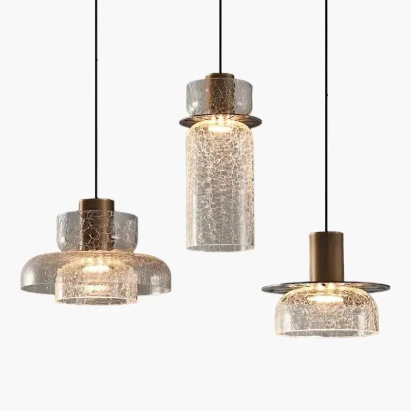 Modern Clear Glass Pendant Light Fixture for Home & Restaurant
