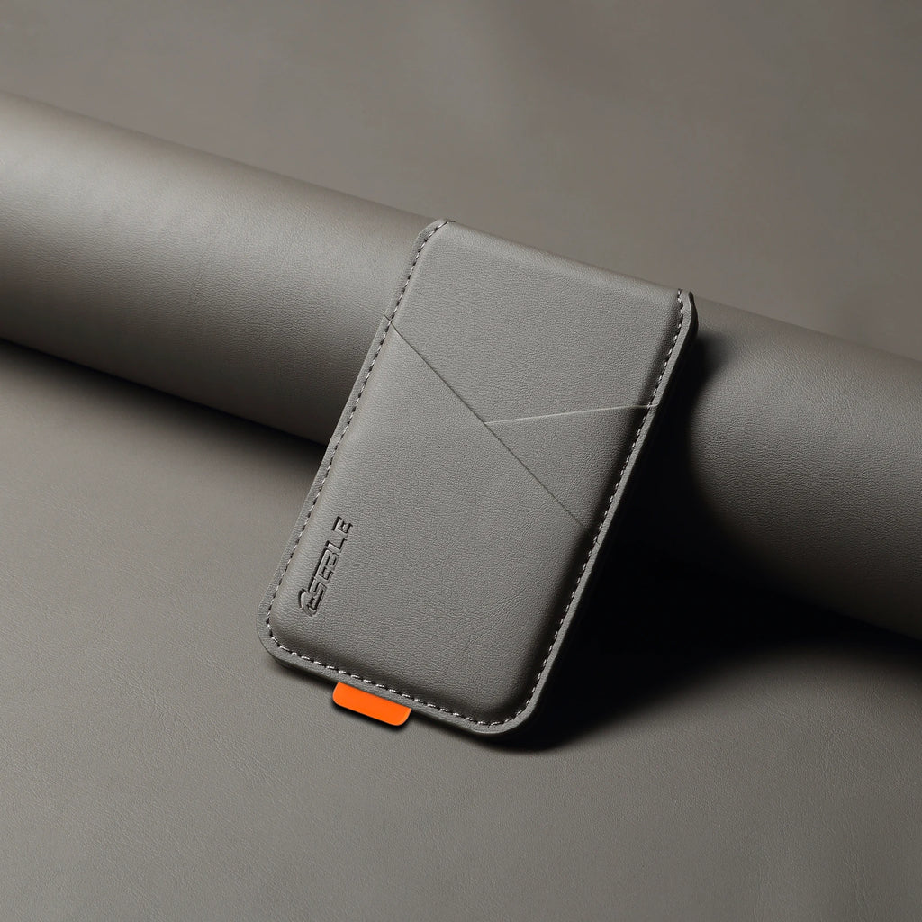 Luxury Leather MagSafe Card Holder for iPhone 14-17 Pro Max - RFID Safe