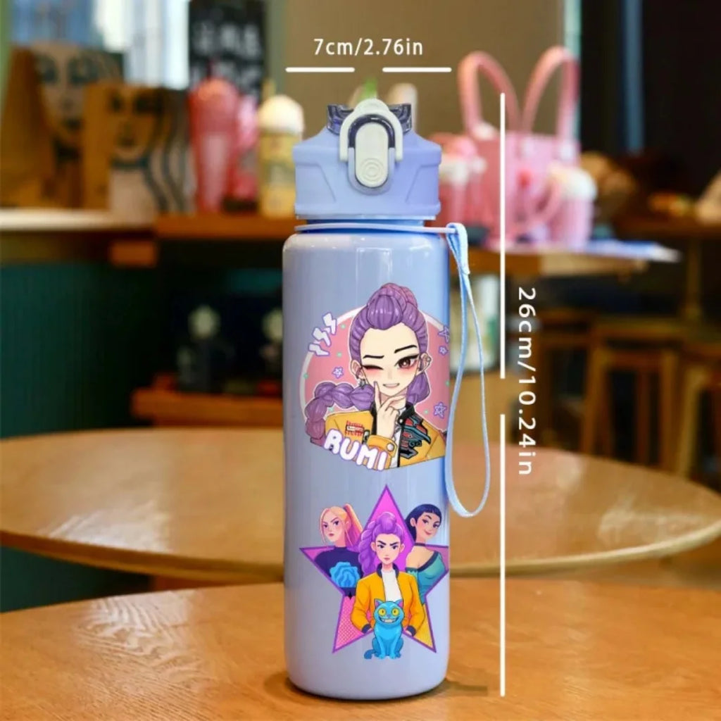Fun 3D Printed Cartoon Water Bottle - Portable, Leakproof, 750ml