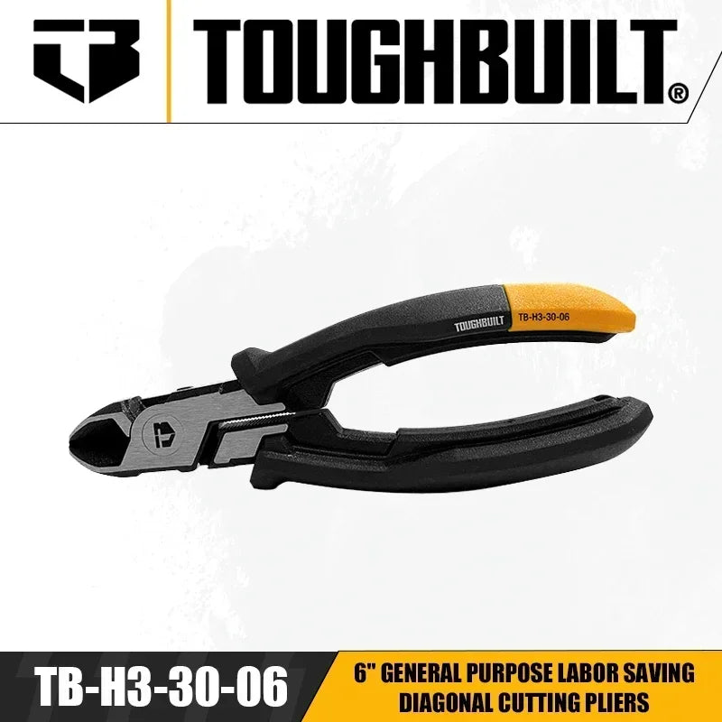 TOUGHBUILT 6-Inch Precision Diagonal Cutting Pliers – Ergonomic & Durable