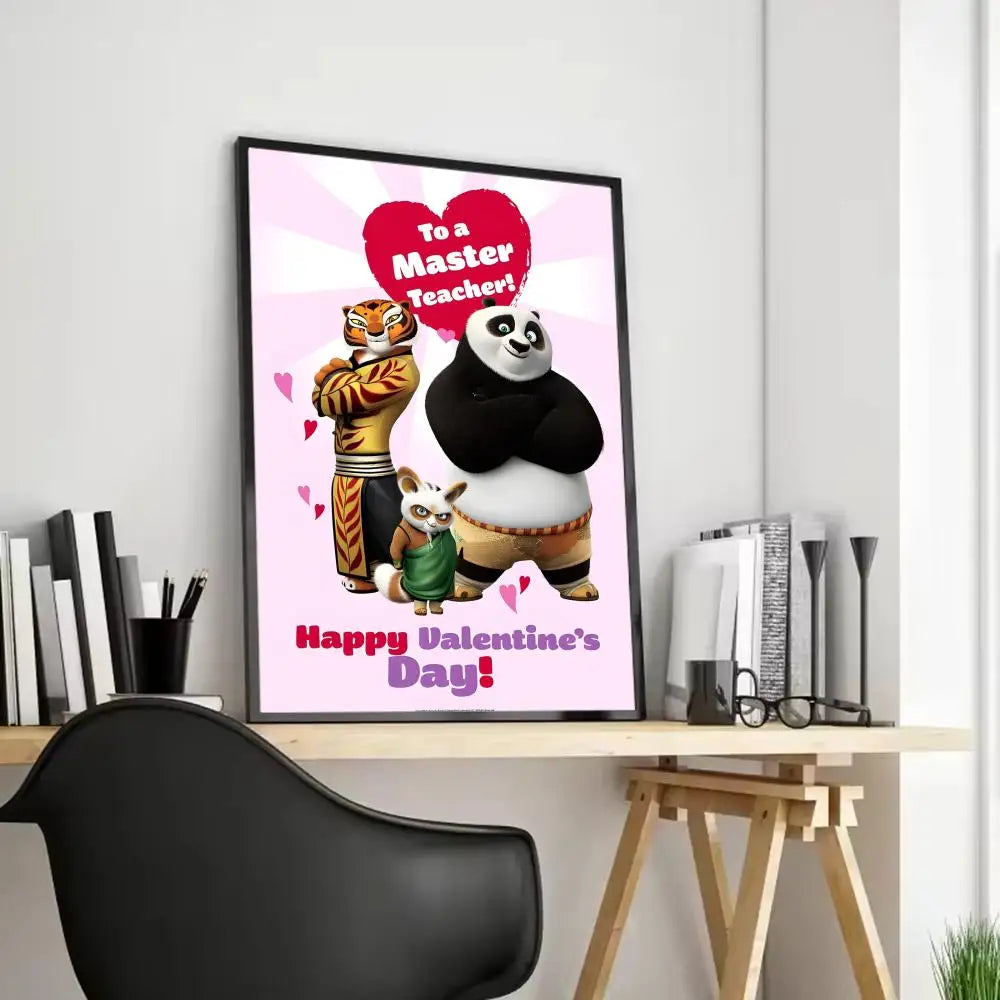 Kung Fu Panda Anime Poster - Waterproof Art for Home & Bar Decor