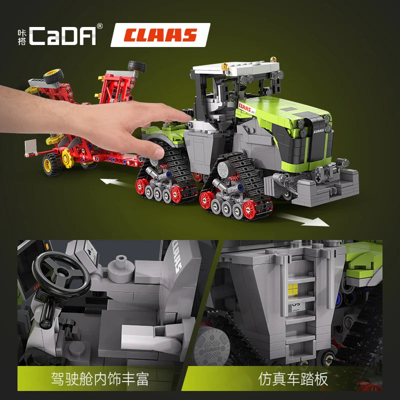 Cada 1336pcs CLAAS Agricultural Vehicle Building Kit for Kids