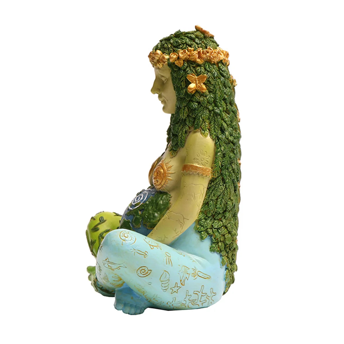 Gaia Green Goddess Statue - Nature-Inspired Home Decor