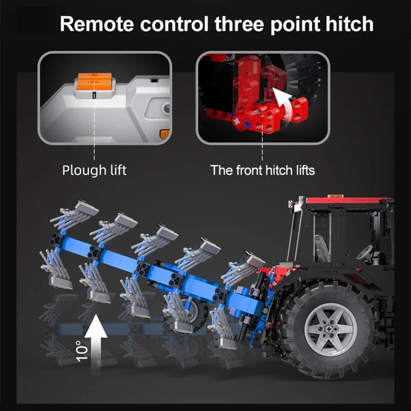 Cada 1:17 City Remote Control Agricultural Vehicle Building Blocks