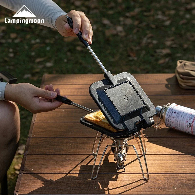CAMPINGMOON Non-Stick Double-Sided Sandwich Grill Pan - BKTT-1315