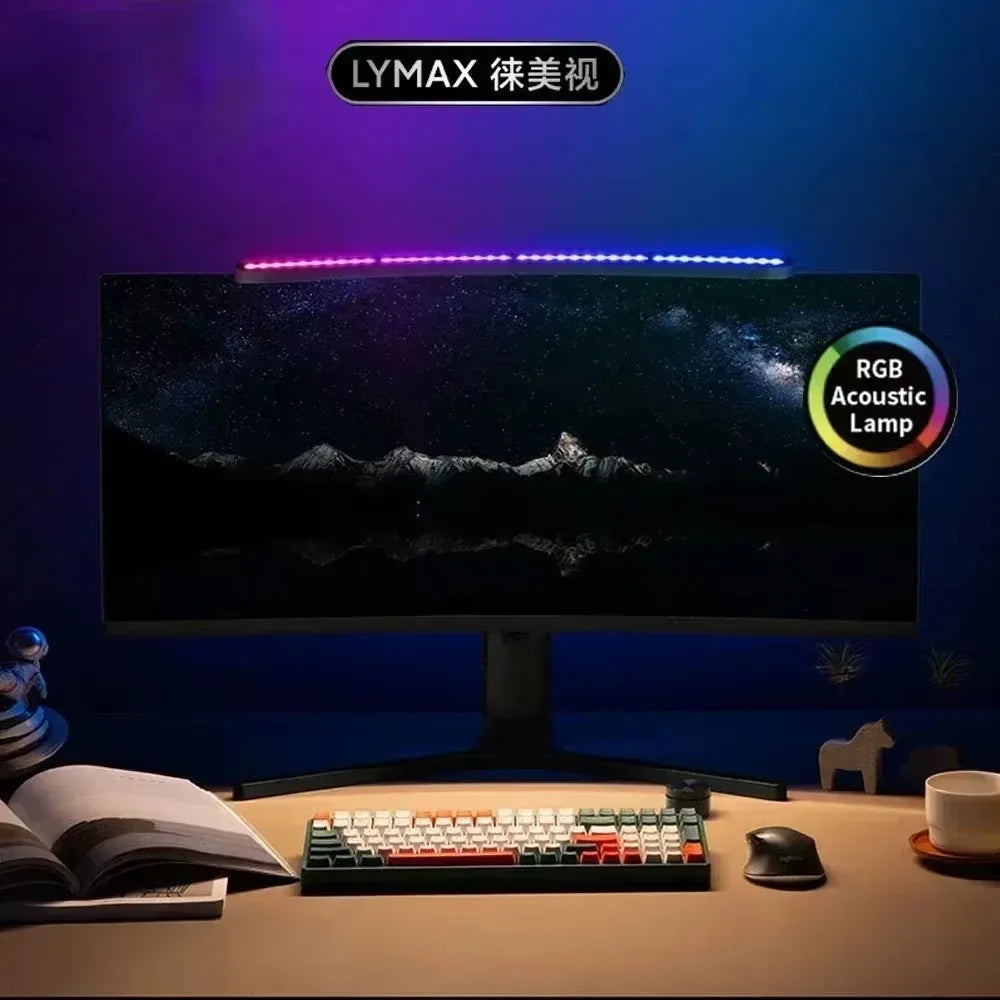Youpin LYMAX Dimmable Eye-Care Curved Monitor Desk Lamp with Music Sync