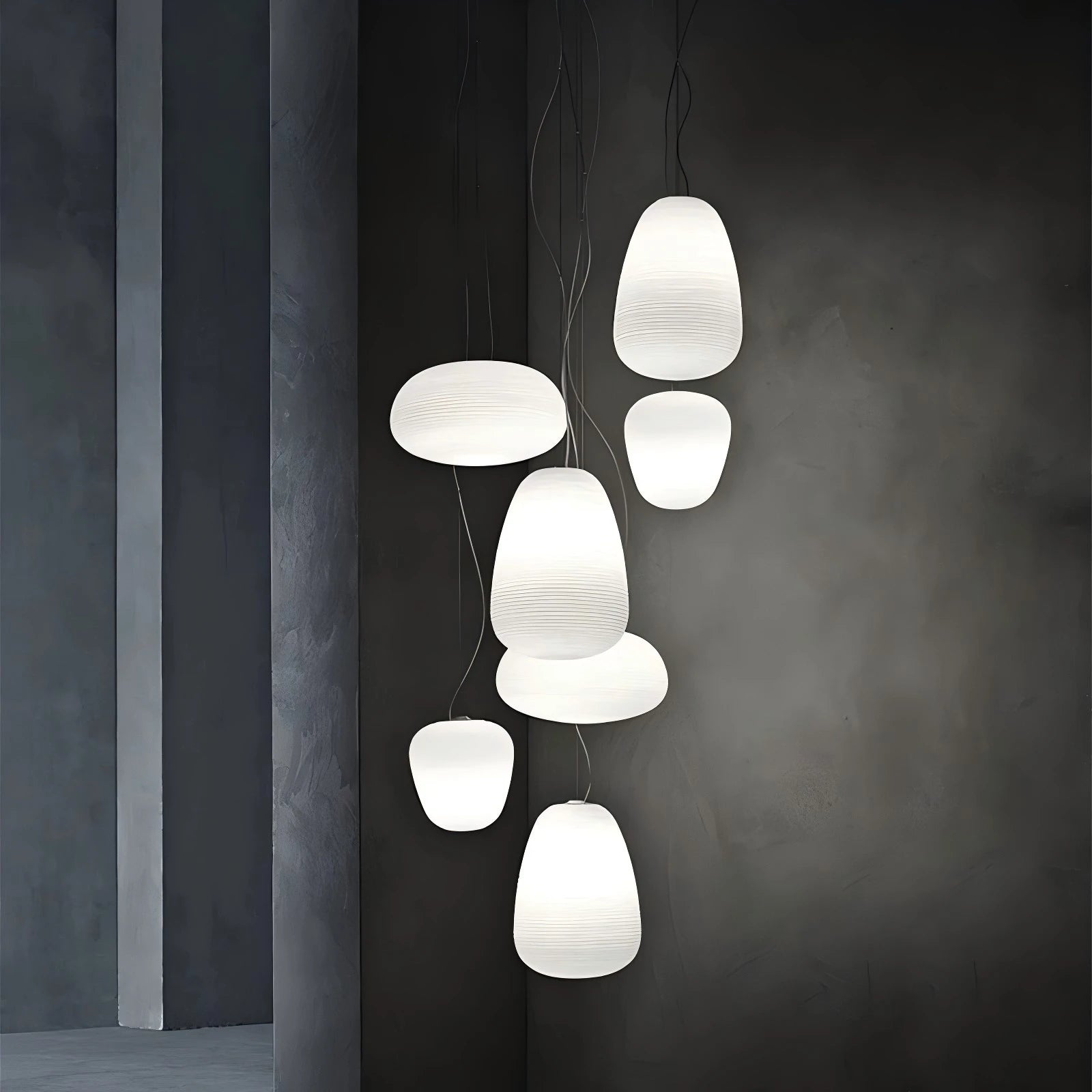 Elegant LED Cocoon Pendant Light - Modern Wabi-Sabi Design