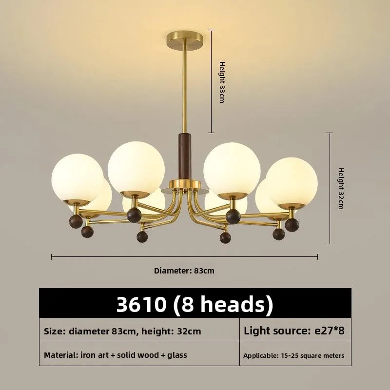 Elegant Vintage Style Light Gold Chandelier Pendant for Dining & Kitchen