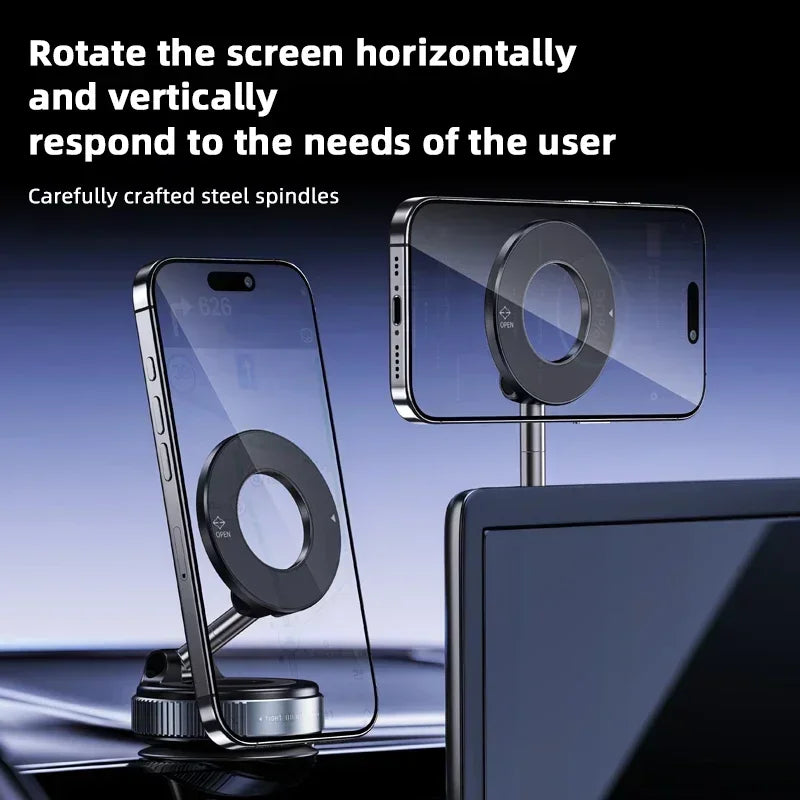 K007 Magnetic Phone Holder - 360° Adjustable Suction Stand for All Phones