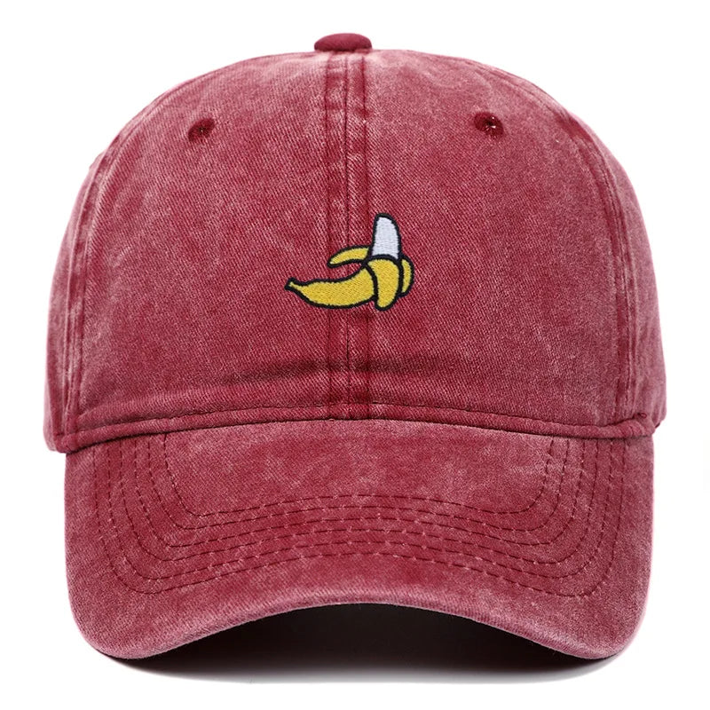 Banana Embroidered Outdoor Baseball Hat - Unisex Sunshade Cap