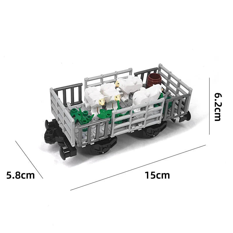 XQ MOC Train Carriage Building Blocks - Eco-Friendly Play Set