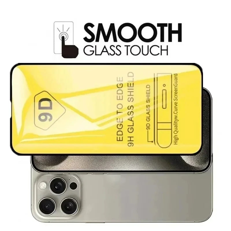 9D Tempered Glass Screen Protector for iPhone 16-8 Series