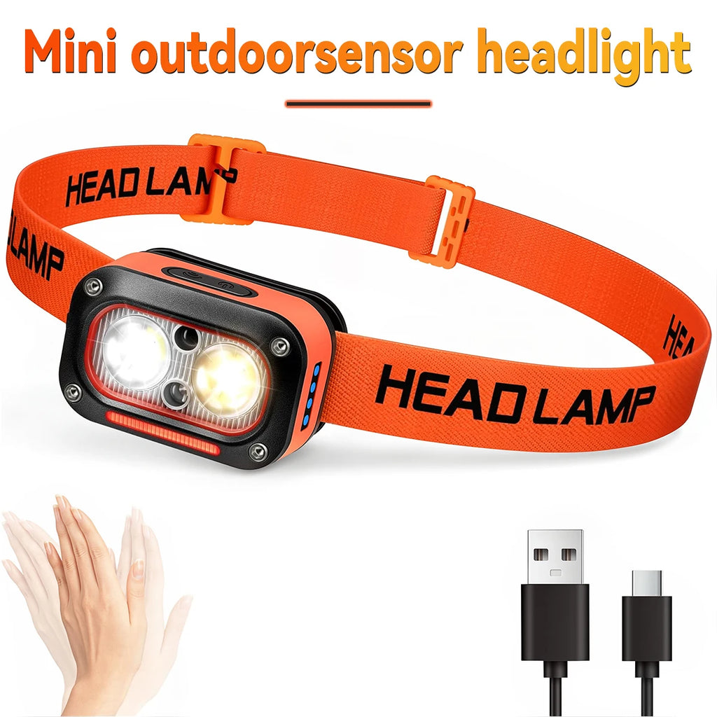 Mini Rechargeable LED Headlamp - Ultra-Bright with 5 Adjustable Modes