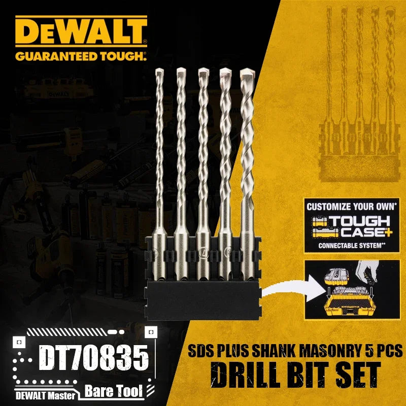 DEWALT SDS Plus Masonry Drill Bit Set - 5 Piece Power Tool Essentials