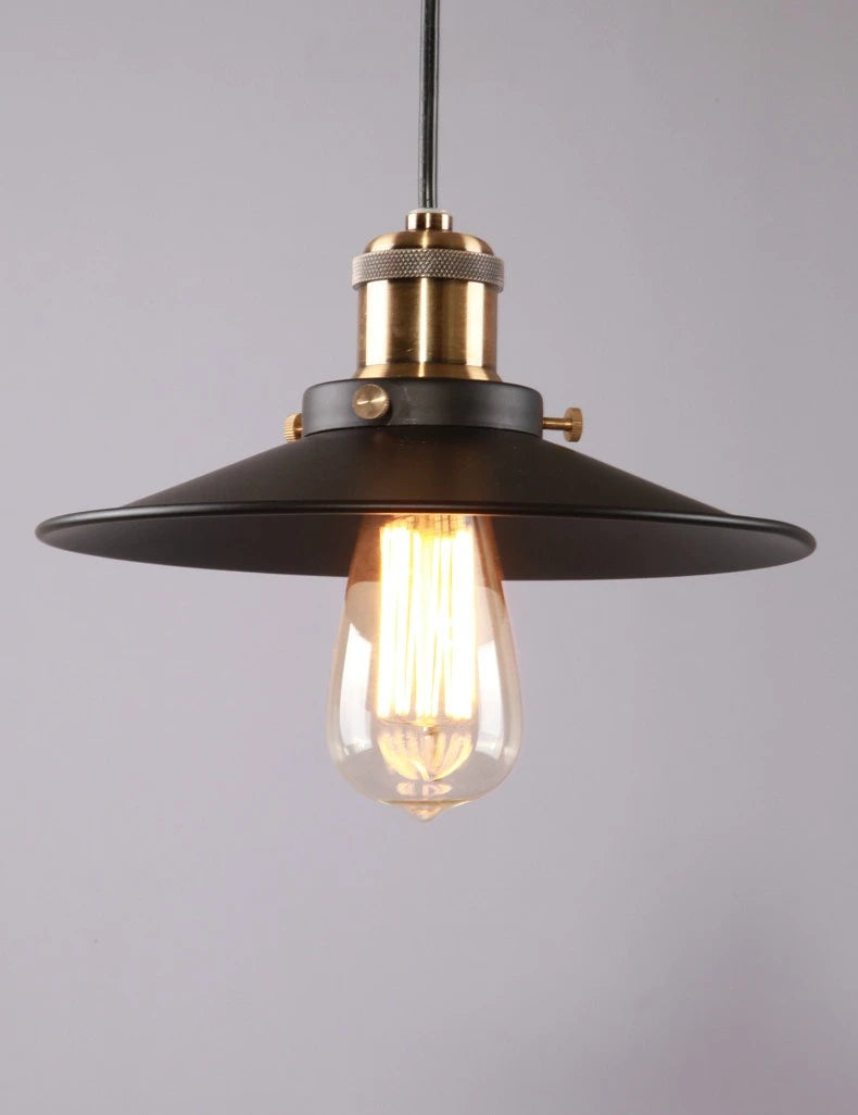 Vintage Industrial Black Pendant Light - Modern Attic Lamp