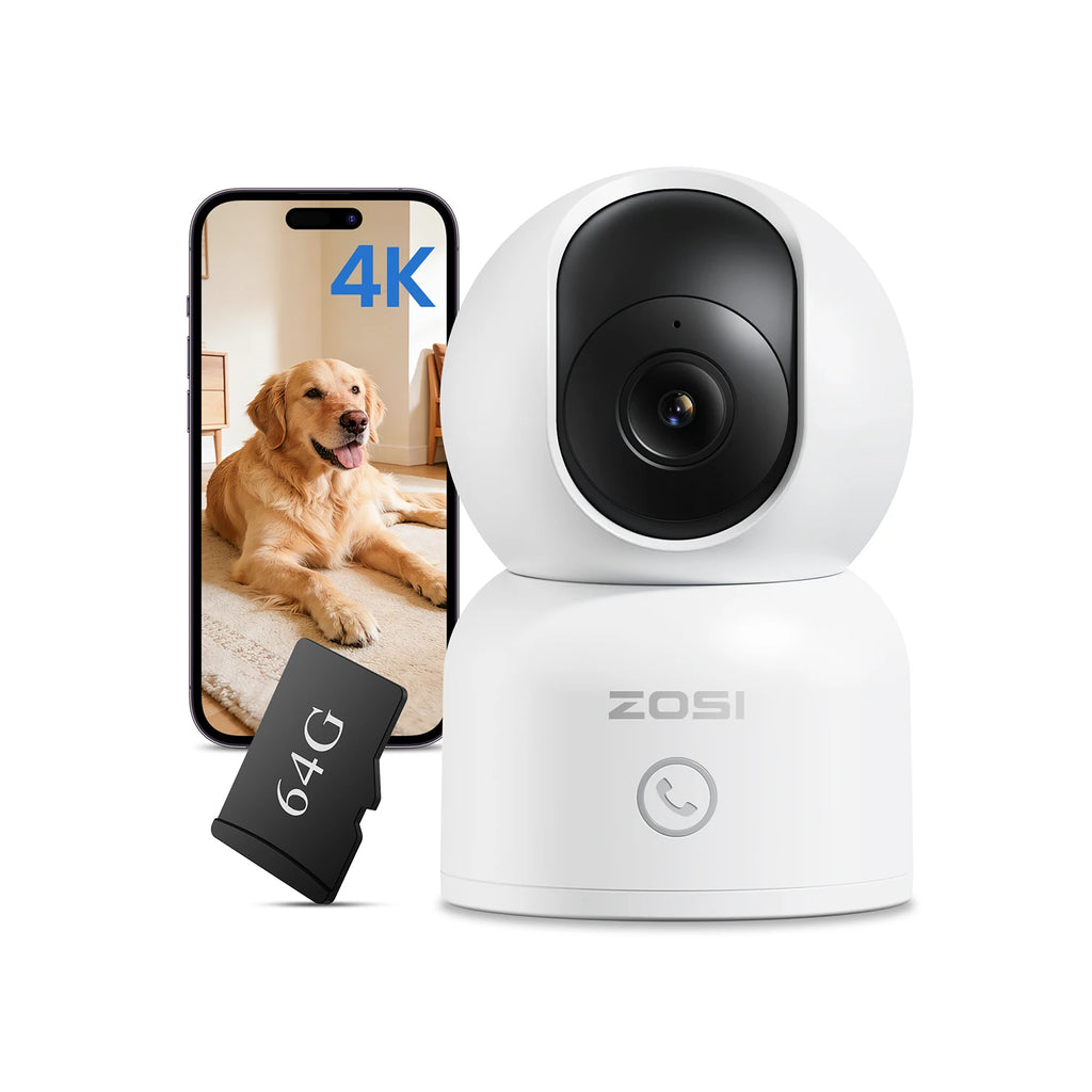 ZOSI 360° Smart Home Security Camera with Auto Tracking & Night Vision