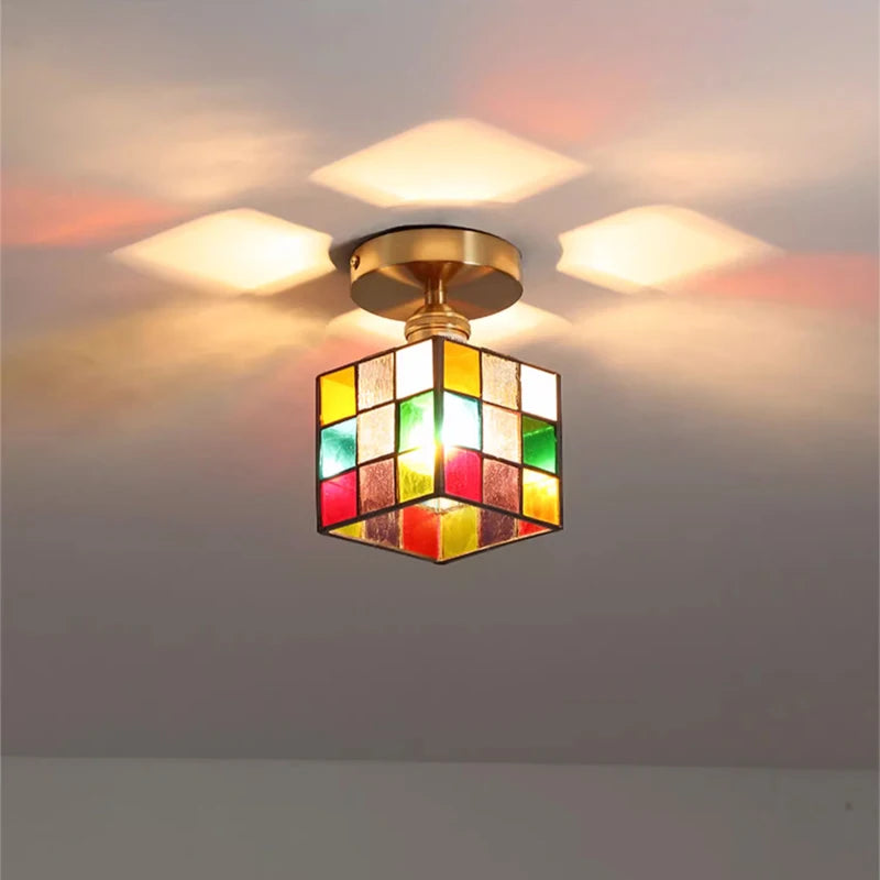 Retro Copper Pendant Light - Art Deco Ceiling Fixture for Home & Café