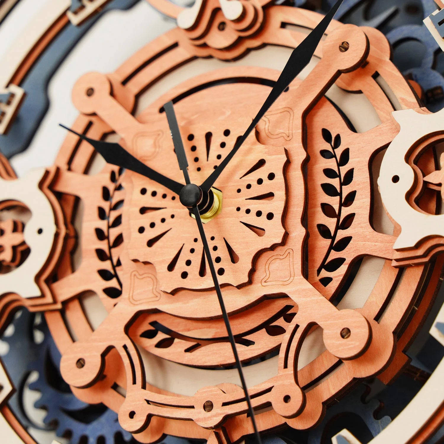 Robotime 3D Wooden Puzzle Wall Clock - Engaging DIY Gift