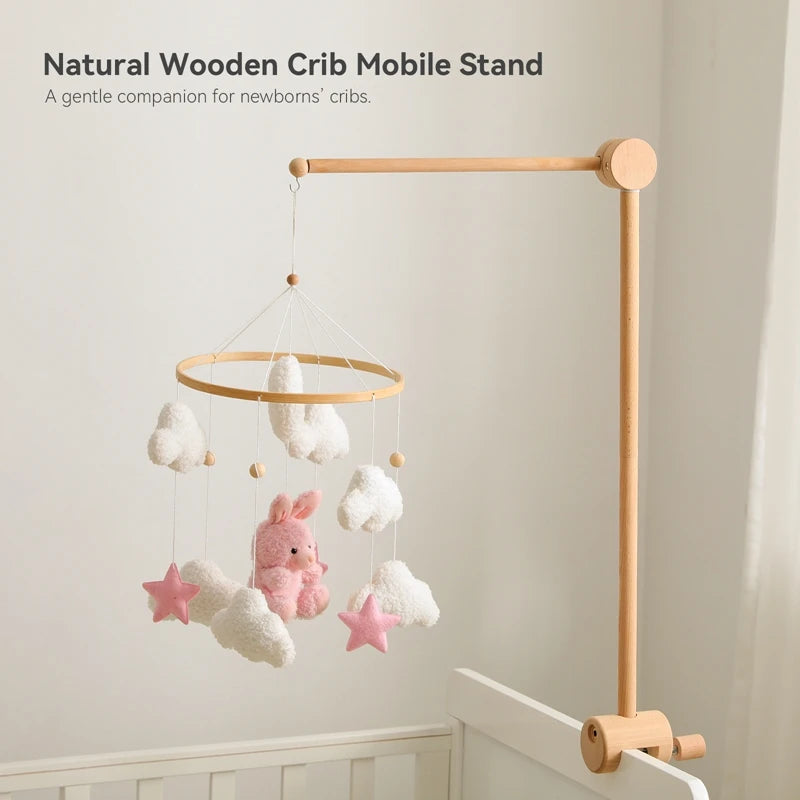 Wooden Baby Bed Bell Bracket - 0-12 Months Mobile Toy Holder