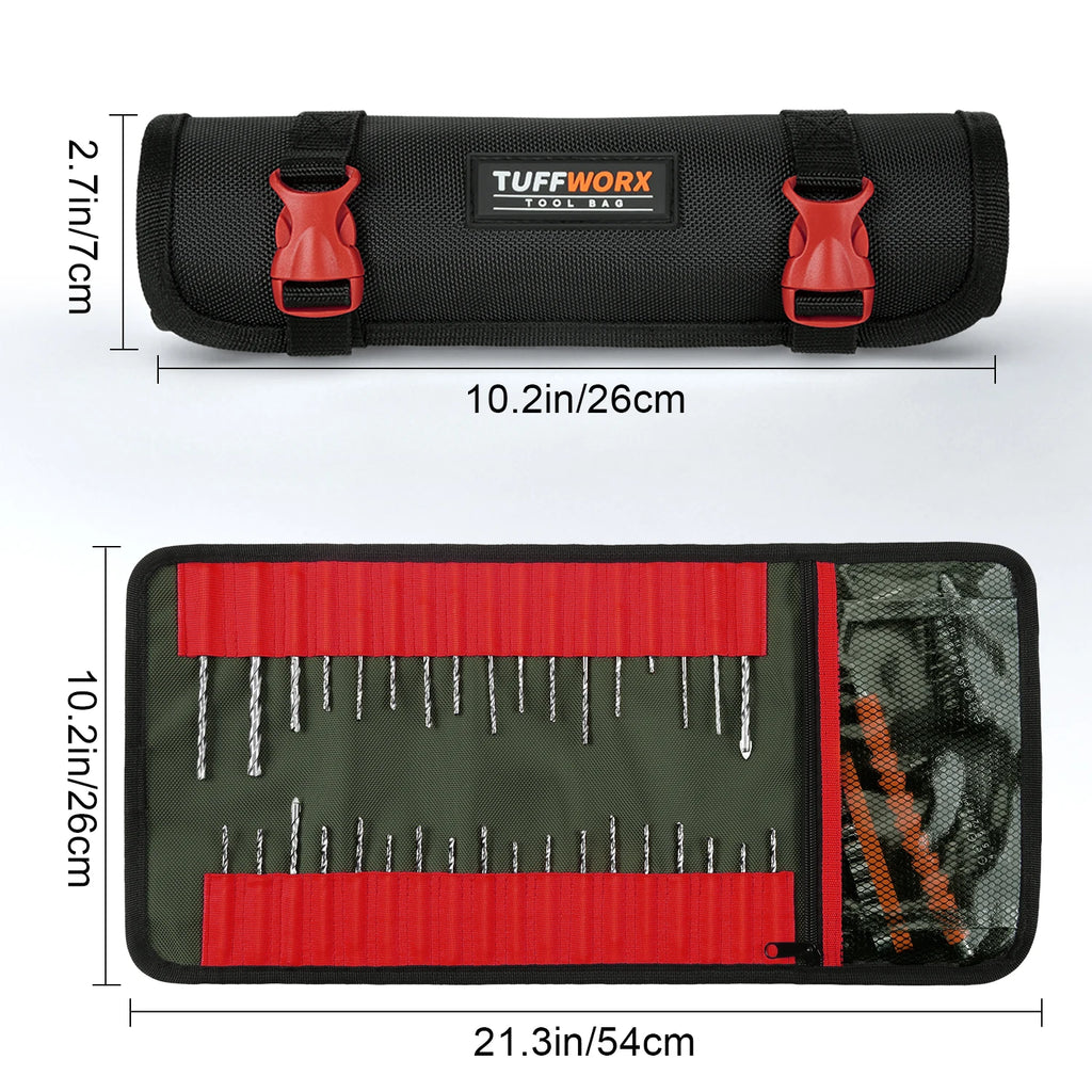 Durable Tool Roll Up Bag - Portable Organizer for Tools & Gear
