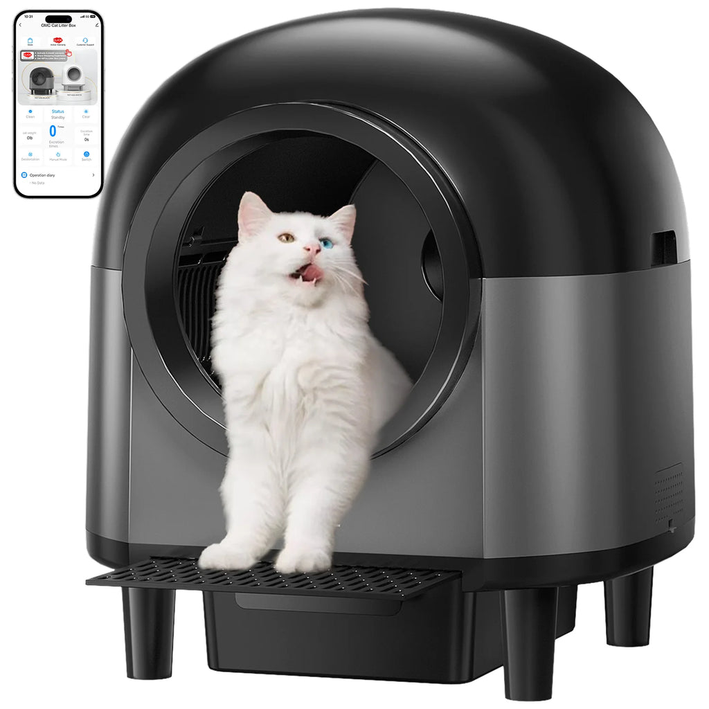 REDSASA Self-Cleaning Automatic Cat Litter Box with App Control & Stairs