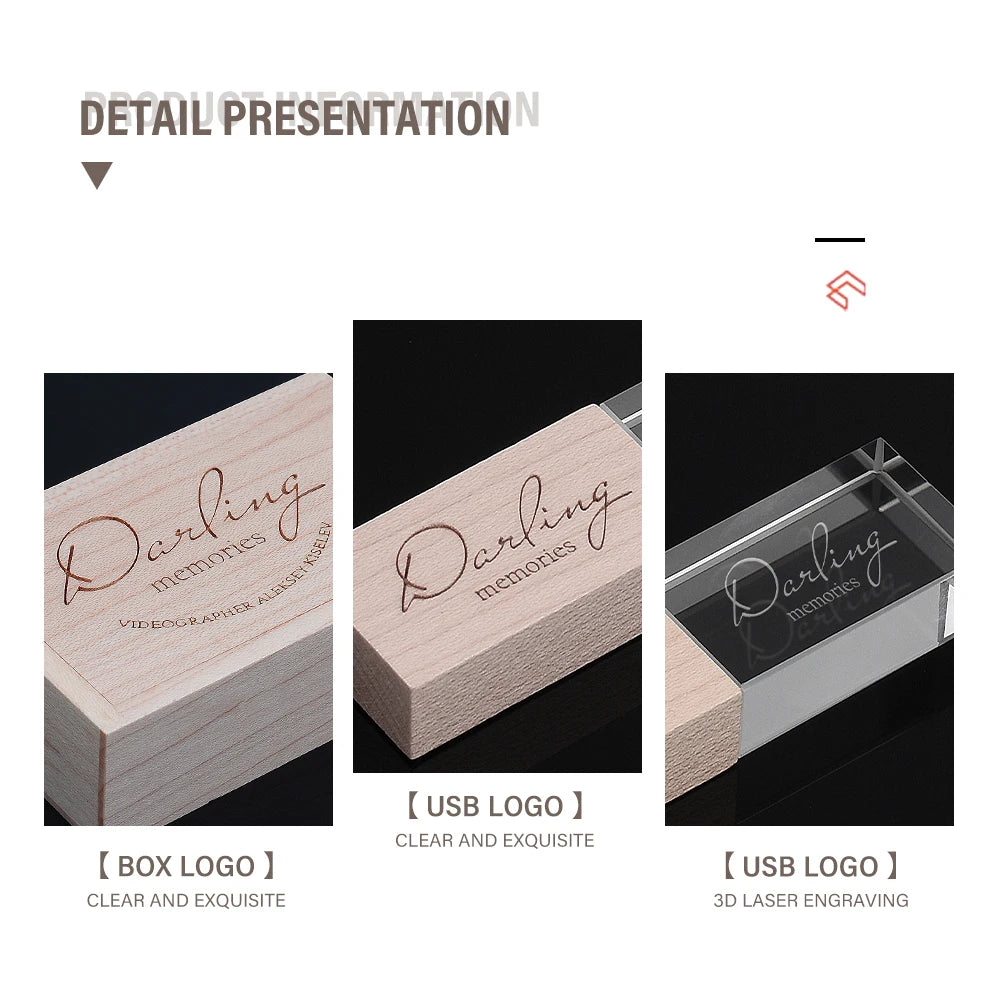 JASTER Custom Logo USB Flash Drives | 128GB - 16GB | Wedding Gifts
