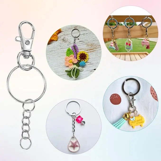 Zinc Alloy Keychains with Lobster Clasp for DIY Crafts & Bag Accessories