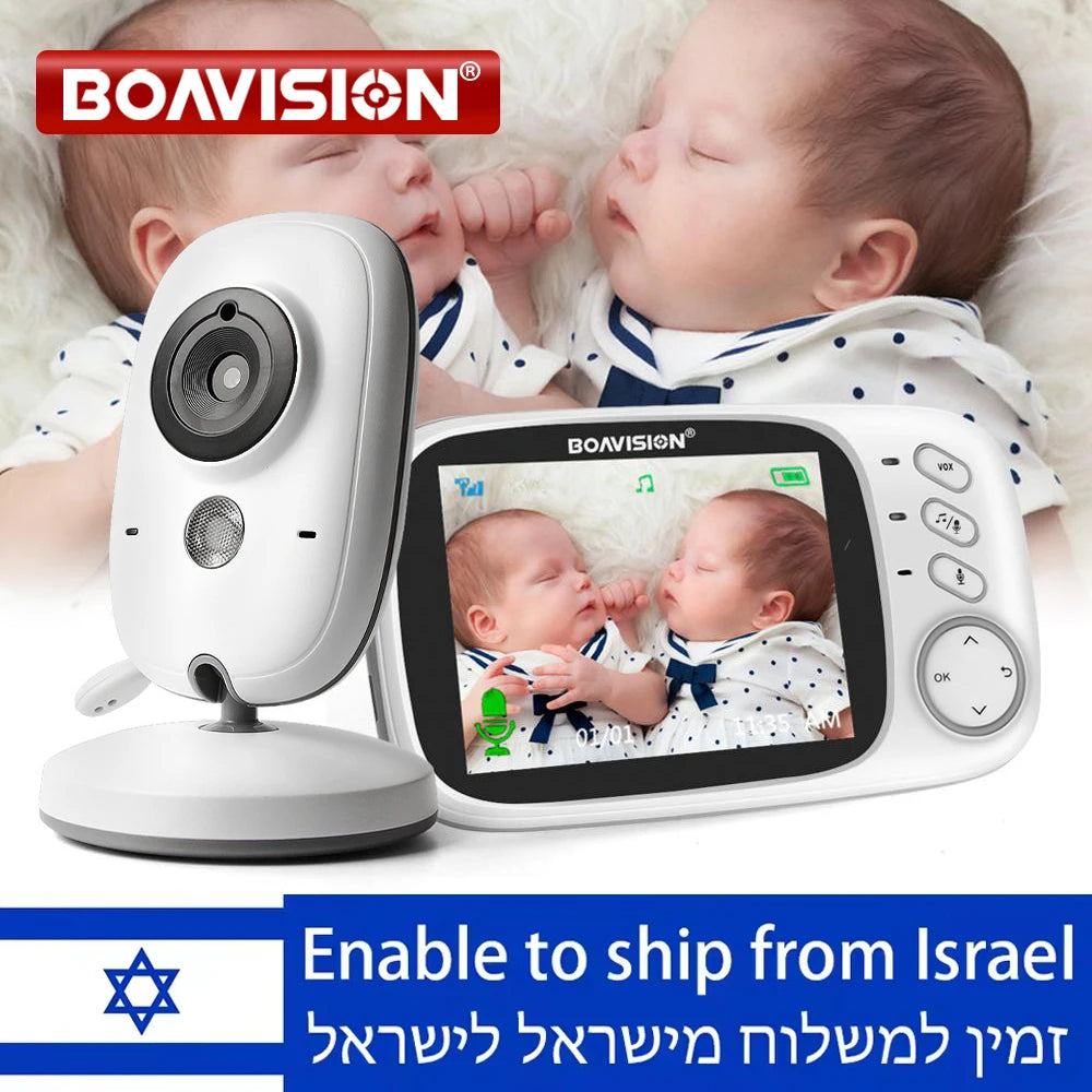 BOAVISION 2.4G Wireless Video Baby Monitor with 3.2" LCD & Night Vision