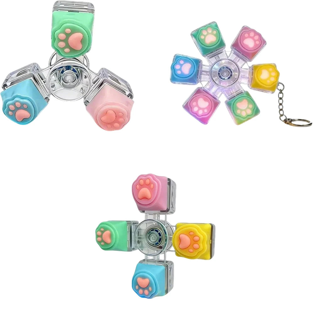 Fingertip Gyro LED Keychain - Fun Decompression Toy & Desk Decor