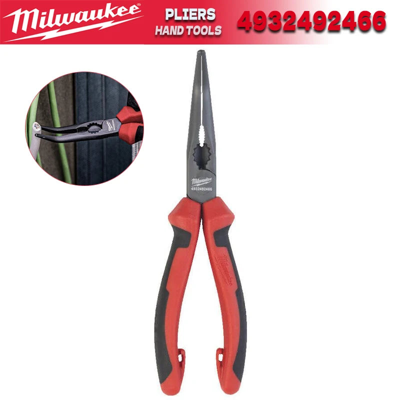 Milwaukee 8-Inch Long Nose Pliers - Heavy-Duty Precision Tools
