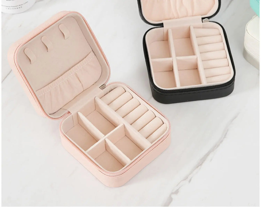 KPOP Jewelry Organizer Box - Stylish Travel Storage for Earrings & Necklaces