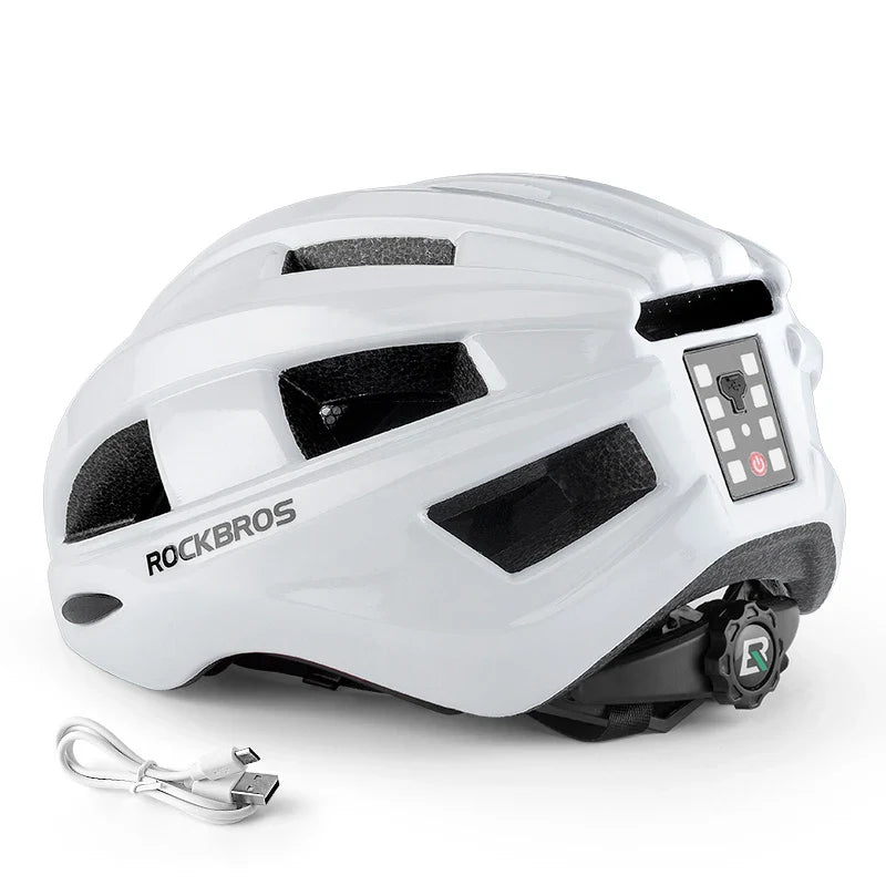 ROCKBROS Ultralight USB Rechargeable Cycling Light Helmet