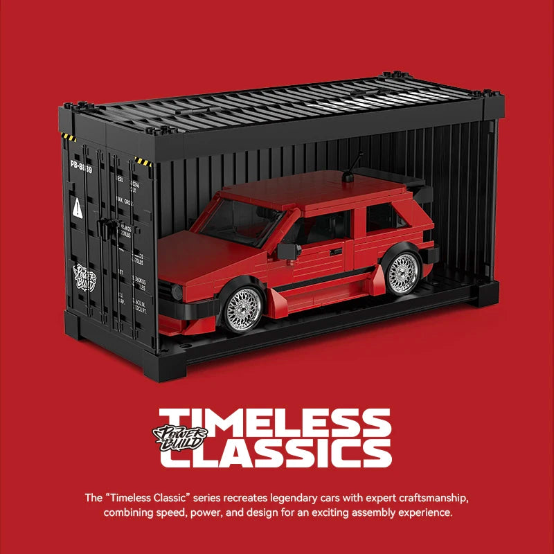 Creative Retro Sedan Building Blocks Model for Kids - MK2 Time Machine