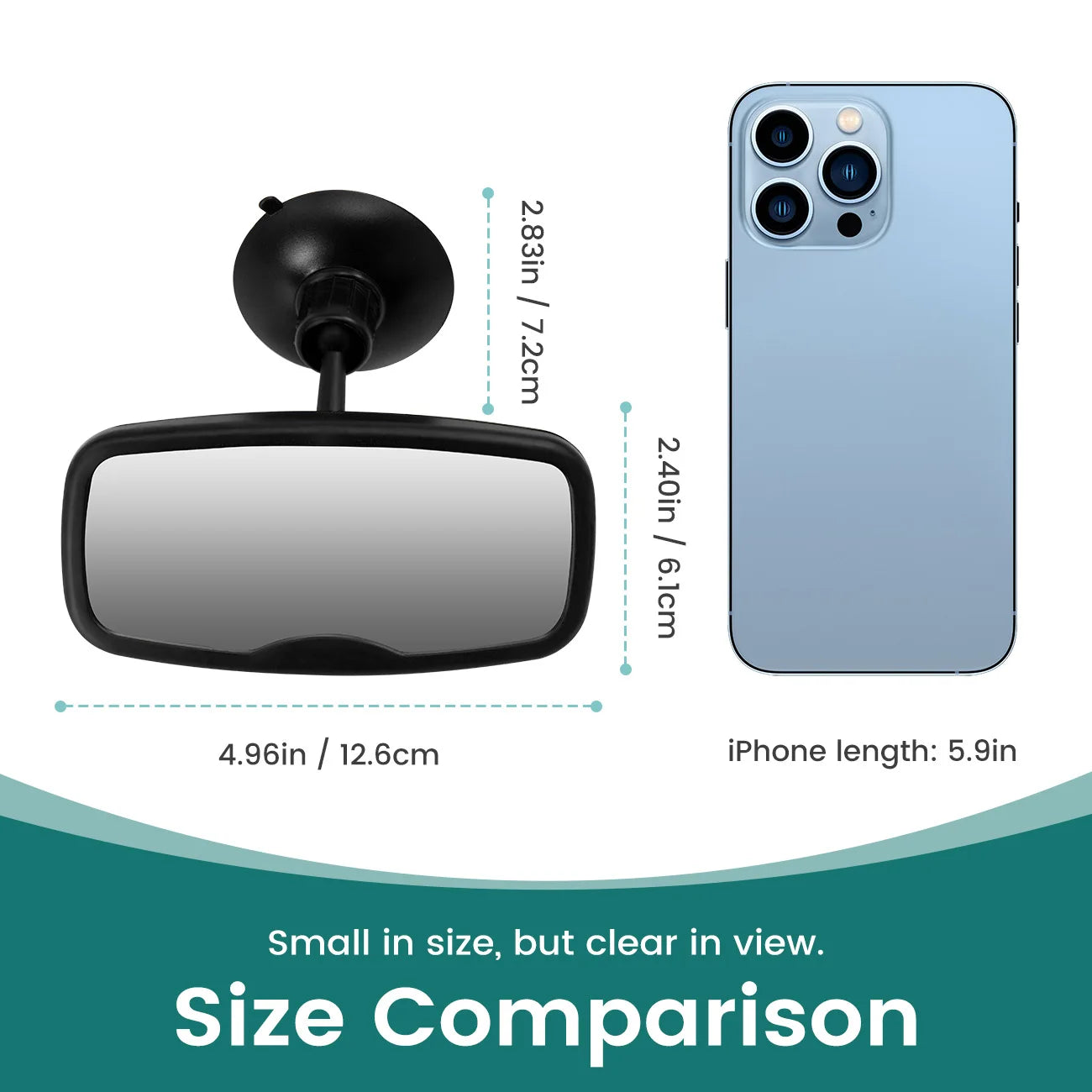 Shatterproof 360° Baby Car Mirror - Adjustable Rear View Observation