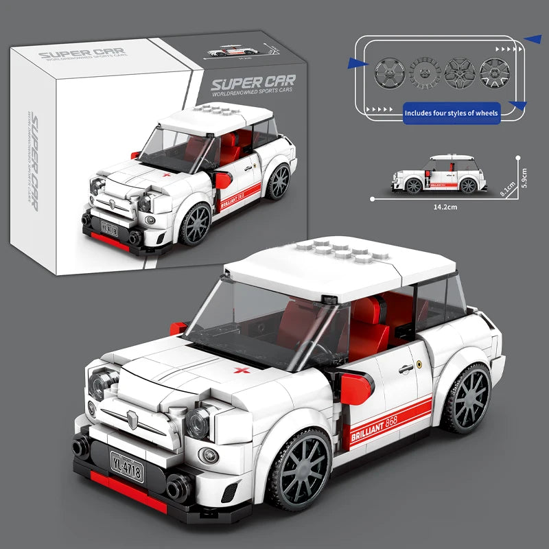 MENBIS Creative 325-Piece Classic Racing Car Building Set for Kids