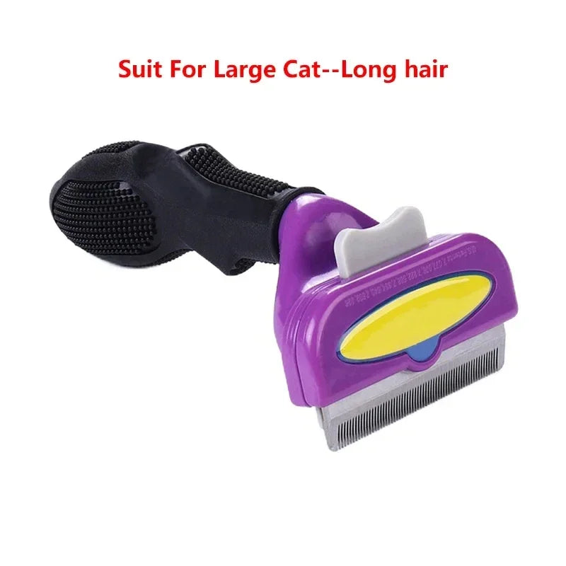 Cat & Dog Hair Removal Comb - Grooming Brush for Shedding Control