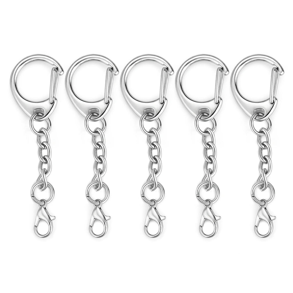 Lobster Clasp Key Rings - Zinc Alloy Connectors for DIY Jewelry