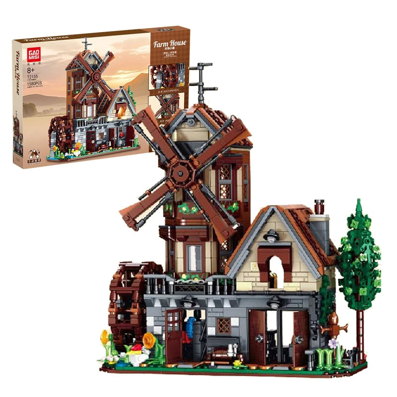 1580PCS Medieval Village Building Blocks with LED - Fun & Creative Gift