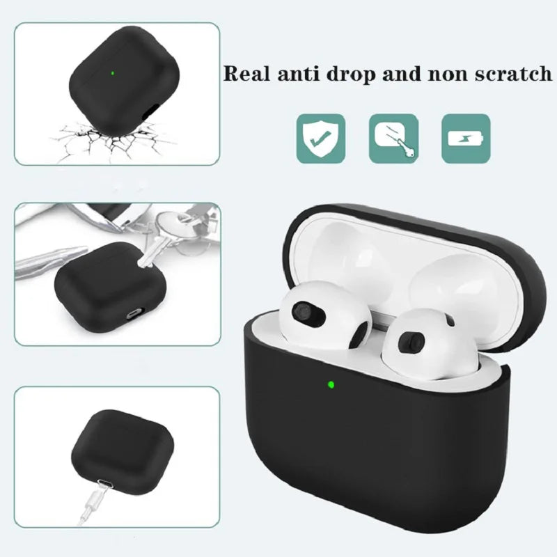Premium Liquid Silicone Earphone Case for AirPods Pro 3 & 2