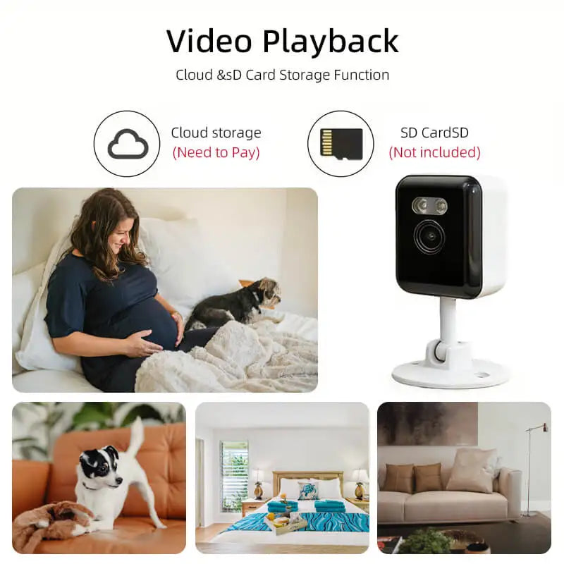 1080P WiFi Indoor Security Camera with Night Vision & Two-Way Talk
