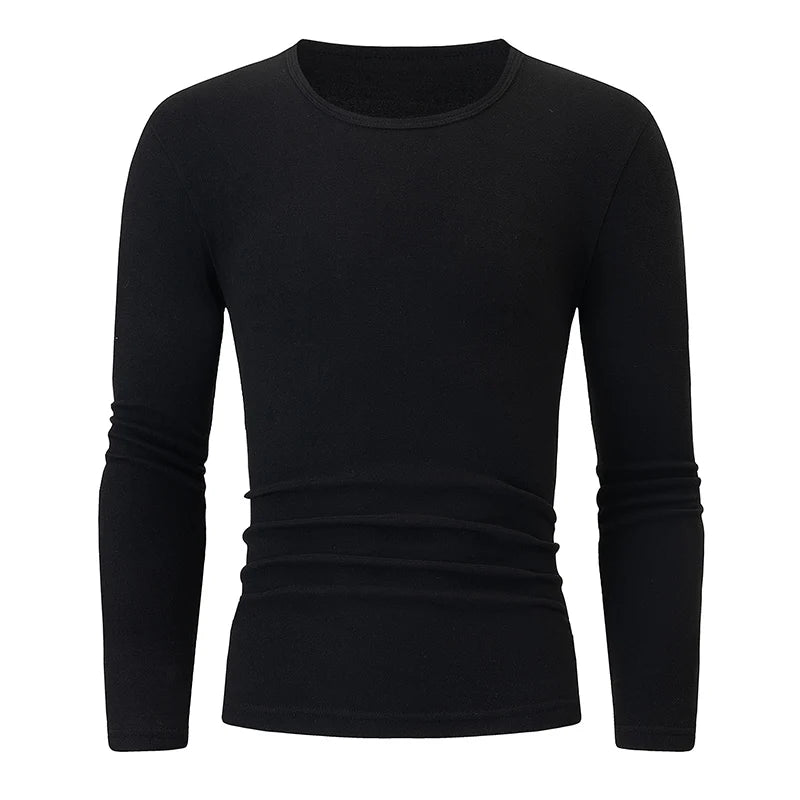 Men's Warm Long Sleeve Casual T-Shirt - Comfortable & Stylish