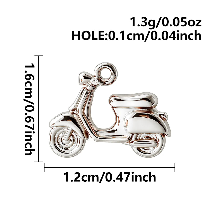 4pcs Funny Transportation Charms - Stainless Steel Pendants for DIY