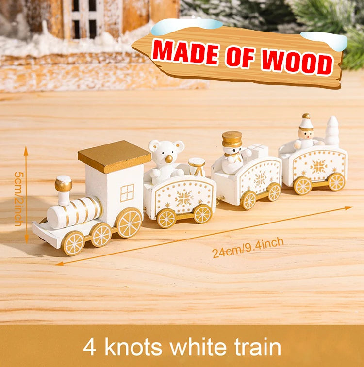 Christmas Train Ornament – Festive Wooden & Plastic Holiday Decor