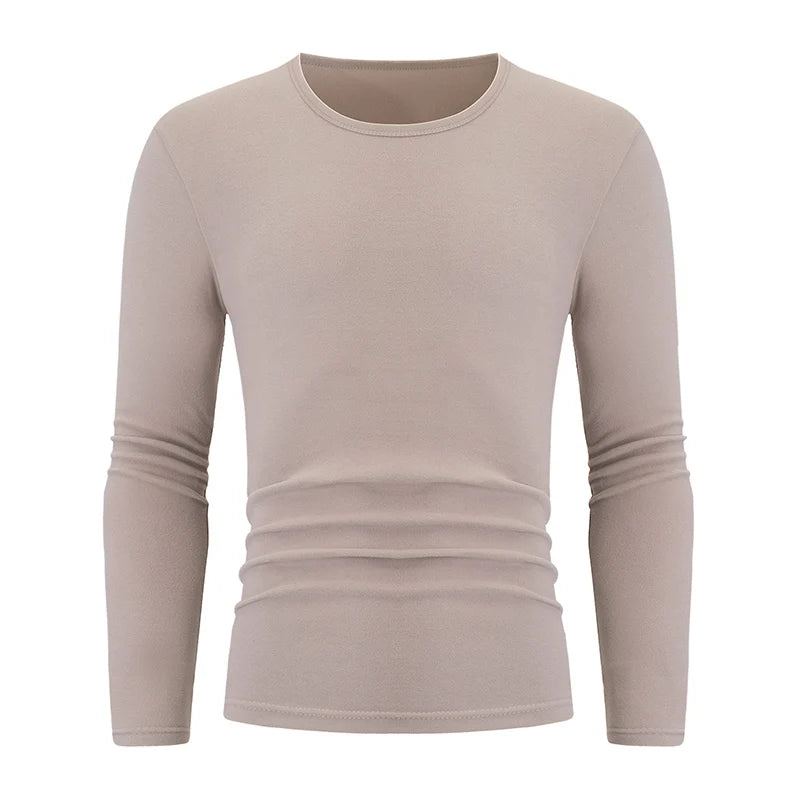 Men's Warm Long Sleeve Casual T-Shirt - Comfortable & Stylish